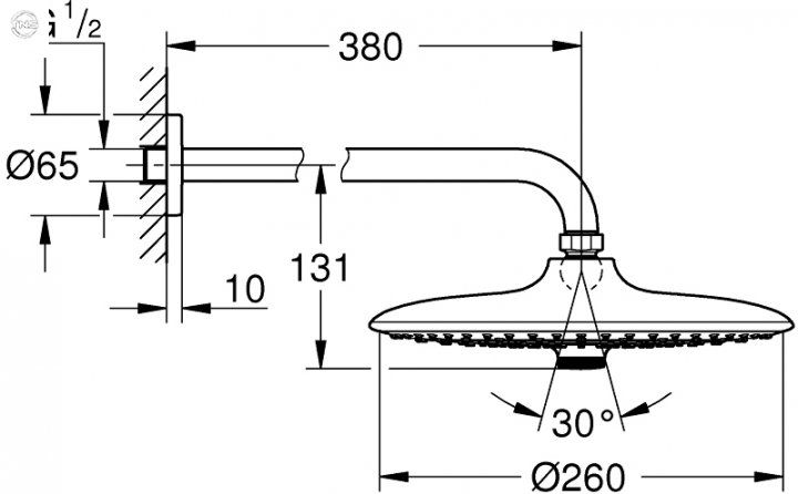 Верхній душ Grohe Euphoria 260 (26458000) 26458000 фото