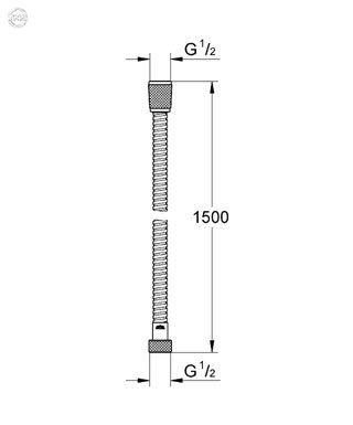 Шланг душовий Grohe Relexaflex Metal 150 см (28105000) 28105000 фото