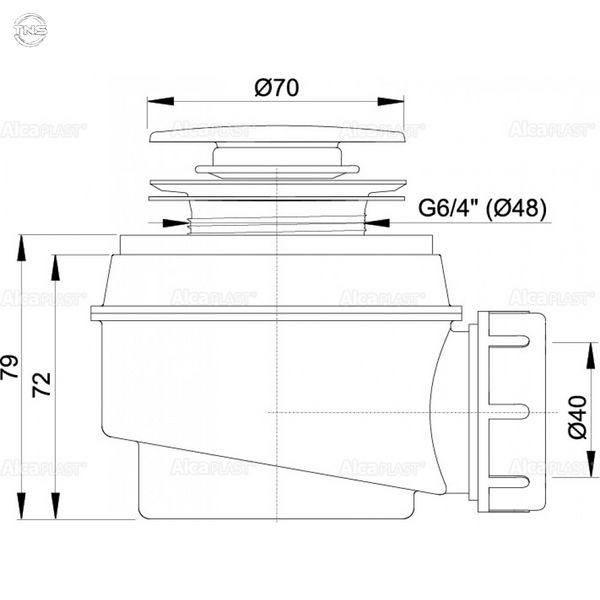 Сифон для душового піддону AlcaPlast A466-50 A466-50 фото