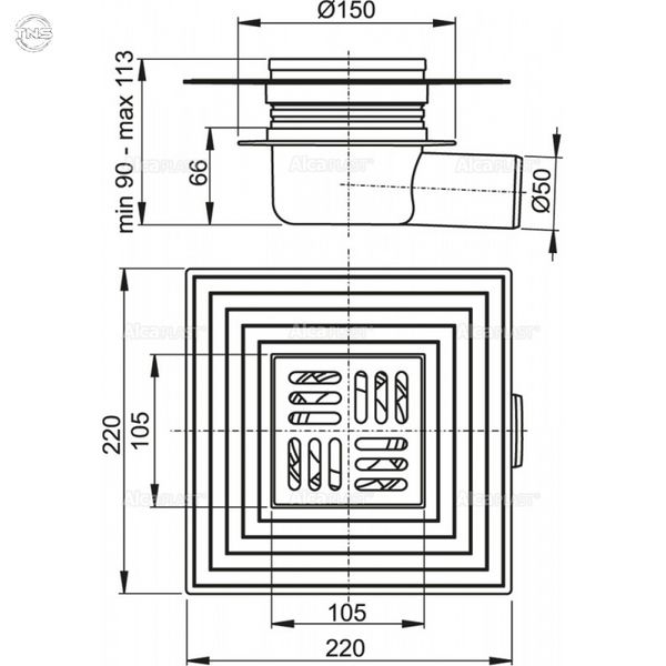 Трап AlcaPlast APV26C APV26C фото