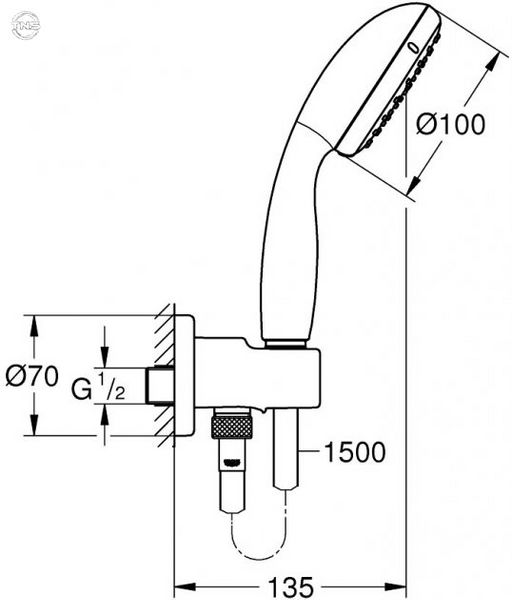 Душова гарнітура Grohe Tempesta New 100 (26406001) 26406001 фото