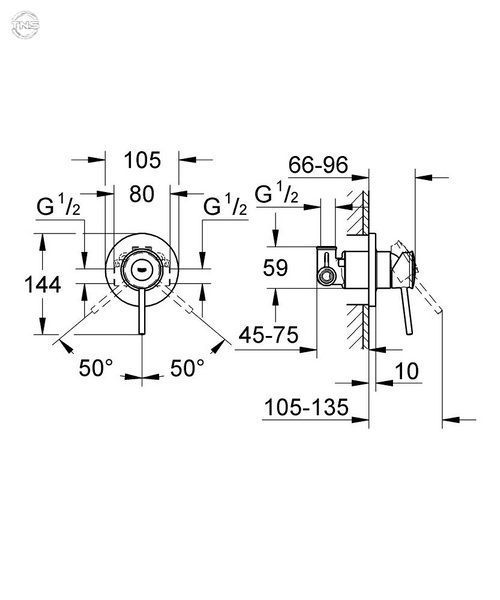 Гігієнічний душ із Змішувачем Grohe BauClassic (UA2904800S) UA2904800S фото