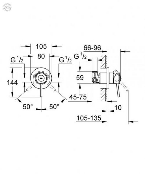 Змішувач для душу Grohe BauClassic (29048000) 29048000 фото