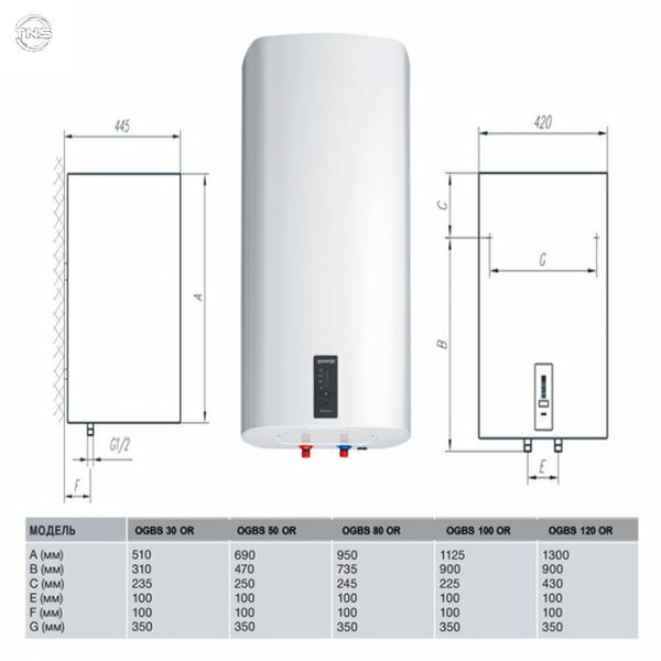 Водонагрівач Gorenje OGBS 80 OR/V9 (484398) 484398 фото