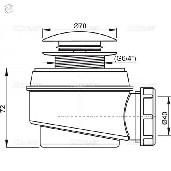 Сифон AlcaPlast A465 A465-50 фото