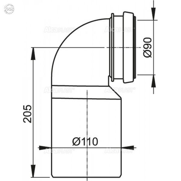 Коліно AlcaPlast M906 M906 фото