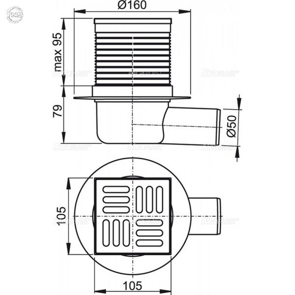 Сливной трап AlcaPlast APV1 APV1 фото