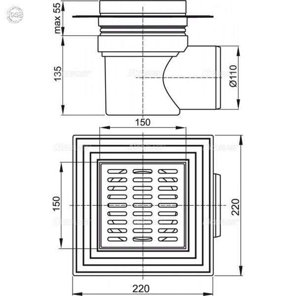 Сливной трап AlcaPlast APV12 APV12 фото