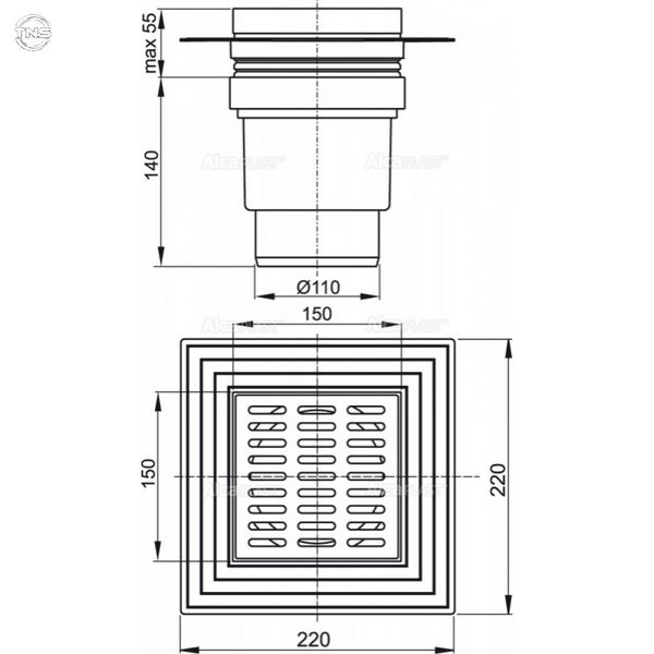 Зливний трап AlcaPlast APV13 APV13 фото